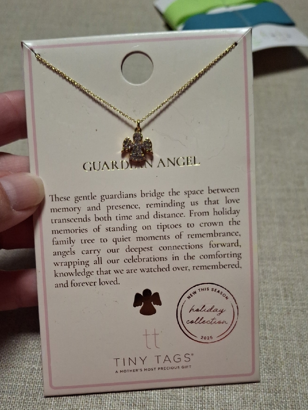 New Gold Dipped  Guardian Angel Pendant Necklace